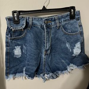 Blue Jean booty shorts